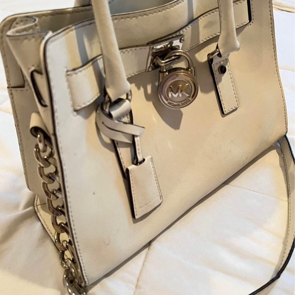 Michael Kors White Leather Purse - Picture 4 of 5